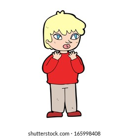 cartoon worried person