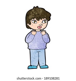 cartoon worried person