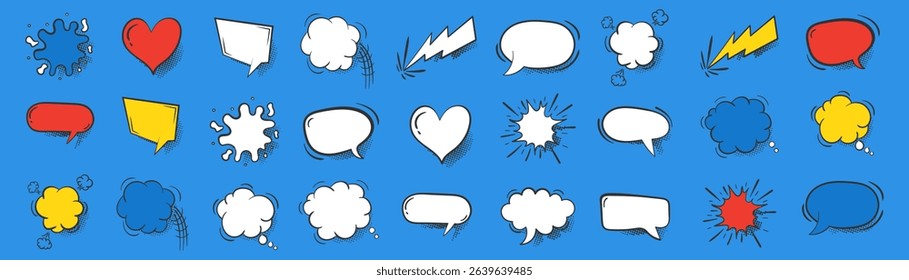 Cartoon wow with comic speech balloon empty bubble design white background message vector illustration pow bang shadow lightning dialog cloud banner retro screaming humor

