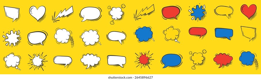 Cartoon wow with comic speech balloon empty bubble design white background message vector illustration pow bang shadow lightning dialog cloud banner retro screaming humor

