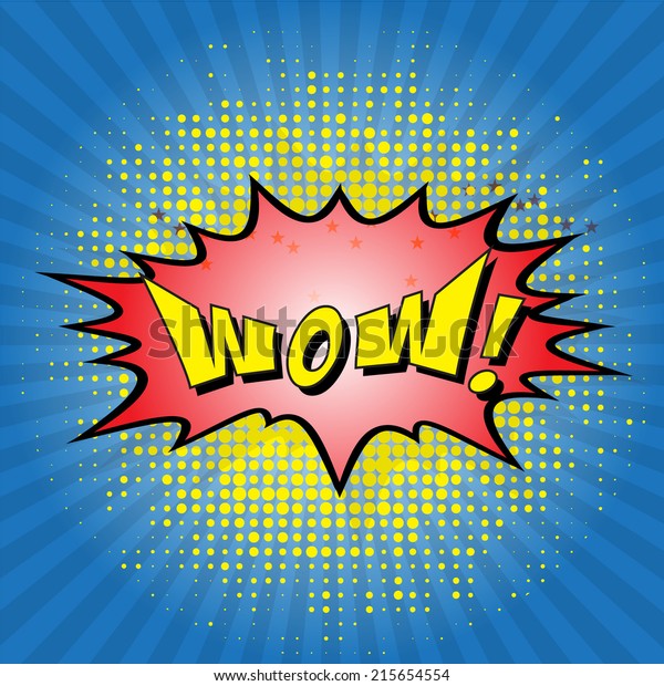 Cartoon Wow Explosion Comic Speech Bubble Stock Vector (Royalty Free ...