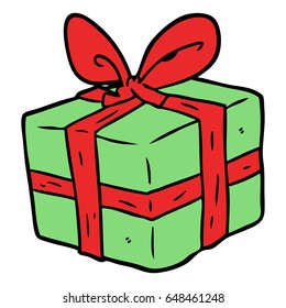 regalo envuelto en dibujos animados
