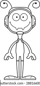 A cartoon wrestler ant smiling.