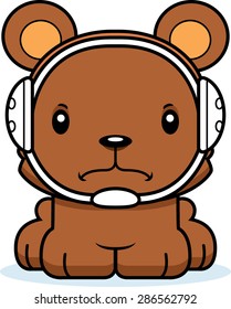 A cartoon wrestler bear looking angry.