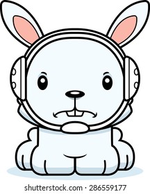 A cartoon wrestler bunny looking angry.