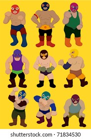 cartoon wrestler icon