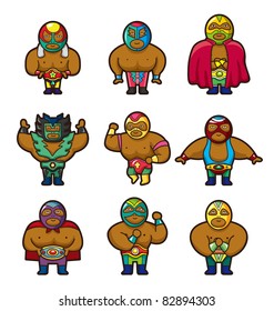 cartoon wrestler icon