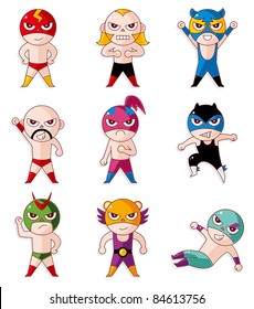 cartoon wrestler icon