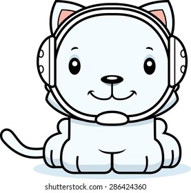 A cartoon wrestler kitten smiling.