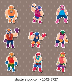 cartoon wrestler stickers