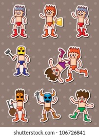 cartoon wrestler stickers