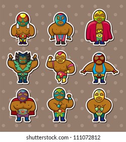 cartoon wrestler stickers