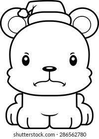 A cartoon Xmas bear looking angry.