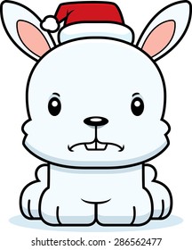 A cartoon Xmas bunny looking angry.
