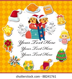 cartoon xmas card