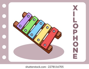 cartoon xylophone music instrument free vector