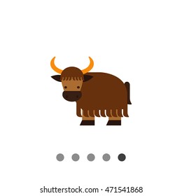 Cartoon yak icon