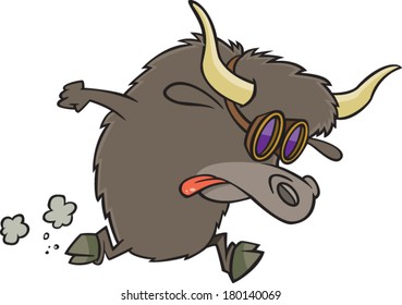 Cartoon Yak Running