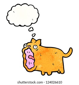 cartoon yawning cat