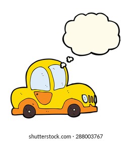 cartoon yellow car