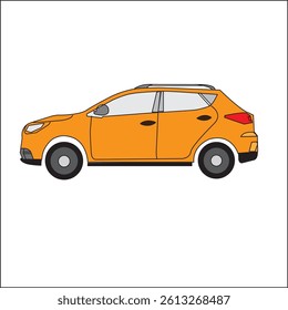 cartoon yellow car design illustration