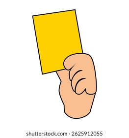 Cartoon Yellow Card Digital Vectors Illustration
