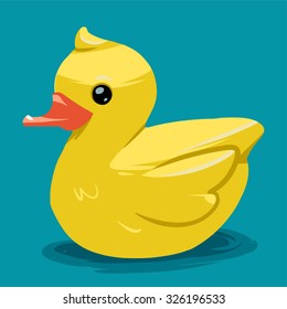 Cartoon yellow duck