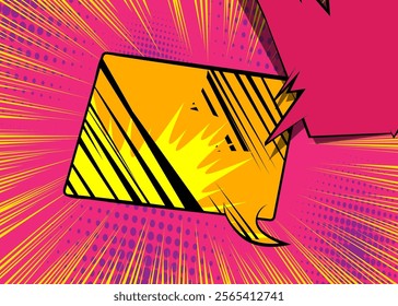 Cartoon Yellow and purple background, comic book backdrop. Retro vector comics pop art design.