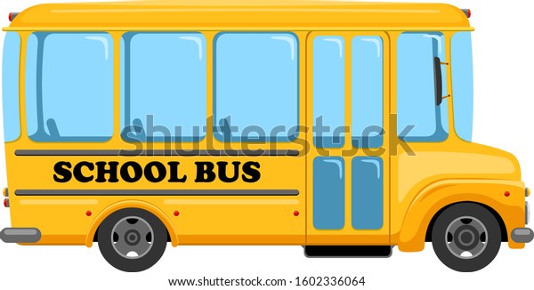 Cartoon Yellow School Bus Vector Stock Vector (Royalty Free) 1602336064