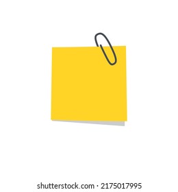 Cartoon Yellow Sticky Note Icon Clipart Stock Vector (Royalty Free ...