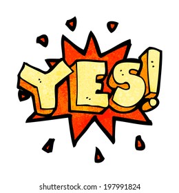 cartoon yes symbol