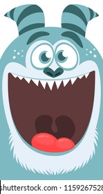 Cartoon yeti monster. Vector illustration of bigfoot sasquatch