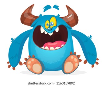 Cartoon yeti monster. Vector illustration of bigfoot sasquatch