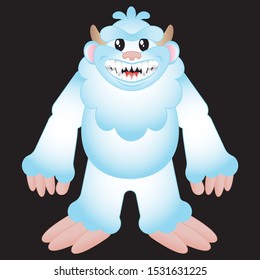 Cartoon Yeti Monster Vector Illustration