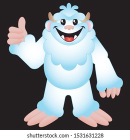 Cartoon Yeti Monster Vector Illustration