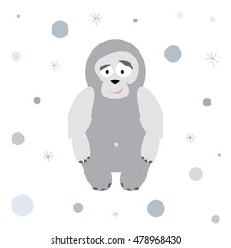 Cartoon yeti vector illustration