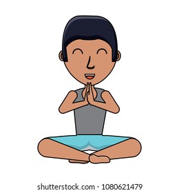 Cartoon Yogi Man Icon Stock Vector (Royalty Free) 1080621476 | Shutterstock