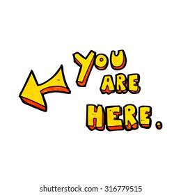 cartoon you are here sign
