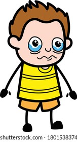 Cartoon Young Boy Crying Character Design Illustration