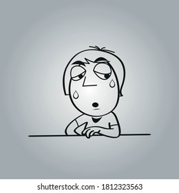 Cartoon Young Boy Vector Art
