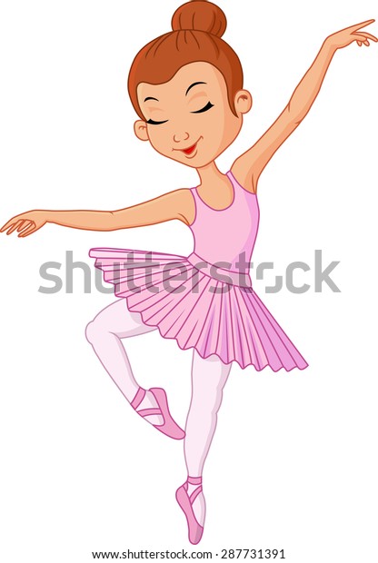 Cartoon Young Girl Ballet Dancer Stock Vector (Royalty Free) 287731391