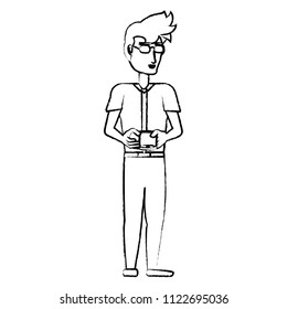 cartoon young man icon