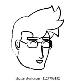 cartoon young man icon