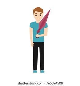 cartoon young man icon