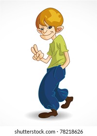 cartoon young man icon
