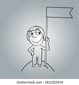 Dibujo de un joven vector de arte