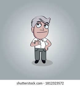 Cartoon Young Man Vector Art