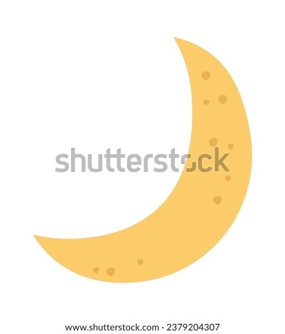 Cartoon Young Moon Vector Illustration