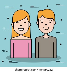 cartoon young people icon