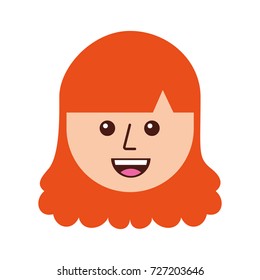 cartoon young teenager happy girl smiling
